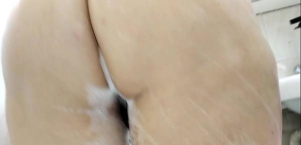  A mature dirty BBW slut washes her fucking mud in the shower, sucks a dick to the Master of her bitch fantasies, fucks herself with a dildo, and so on))